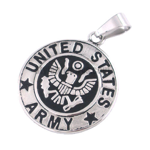 Stainless steel jewelry pendant carved word United States ARMY pendant SWP0101 - Click Image to Close